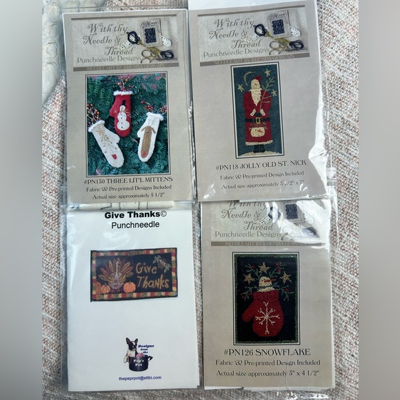 Bundle of 3 With thy needle and thread  punchneedle Christmas designs New & more - Picture 13 of 13